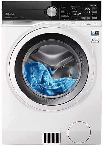 Lavasciuga Electrolux Serie 900 EW9W216BW, Caricamento frontale, Capacità 10 kg Lavaggio e 6 kg Asciugatura, 1600 rpm, Pompa di Calore, Classe B, Bianco, L/P/H: 60 x 63,6 x 87 cm