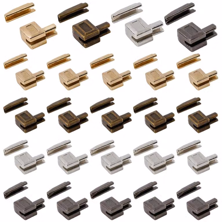Kit di riparazione per cerniere metalliche, 80 pezzi, 4 colori, per giacche e borse
