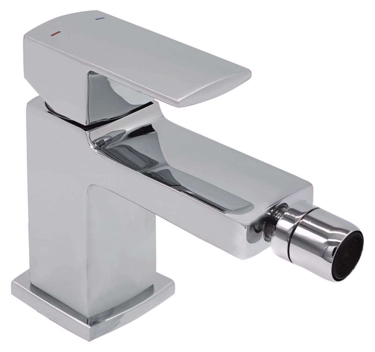 Rubinetto bidet monocomando cromato con tappo a salvagoccia