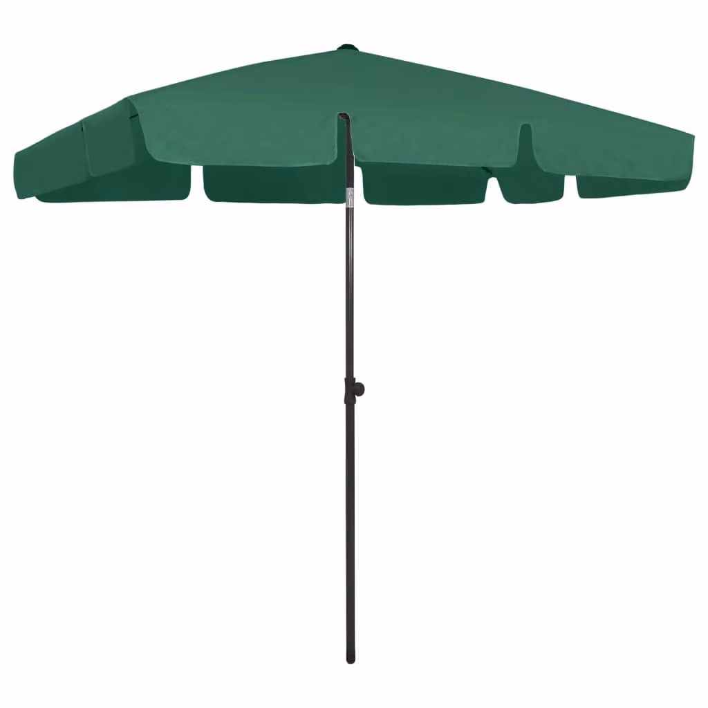 The Living Store Ombrellone da spiaggia verde 200x125 cm