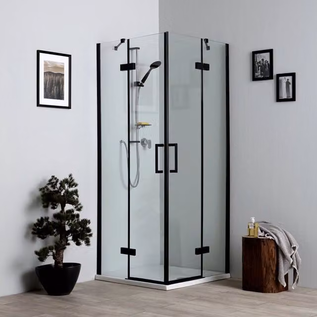Box doccia 90x90 cm nero opaco