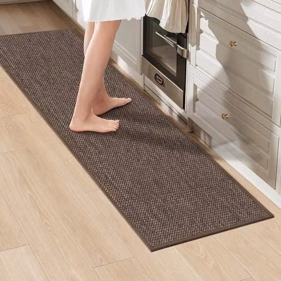 Tappeto antiscivolo LEKEEPGO marrone per cucina, corridoi e lavanderia, L 150 cm x P 43 cm