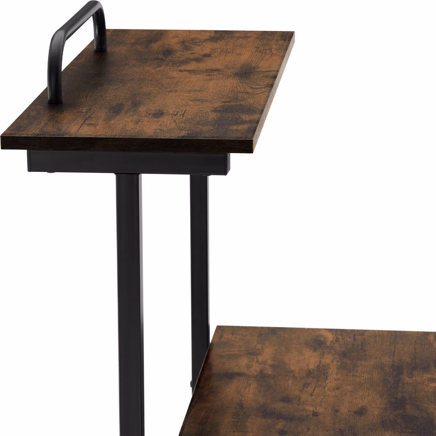 Scrivania da computer TecTake in stile industriale marrone con struttura in metallo e legno L: 80 cm, P: 65,5 cm, H: 130,5 cm – 1