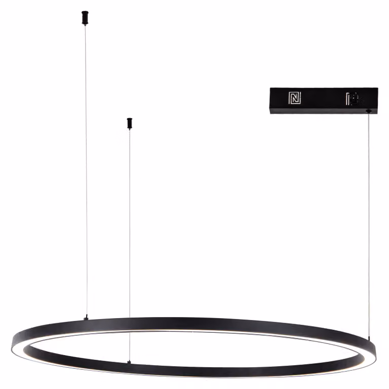 Immax NEO FINO NEW Smart lampada a sospensione a 1 cerchio, 80 cm, 60 W, nera, Zigbee 3.0