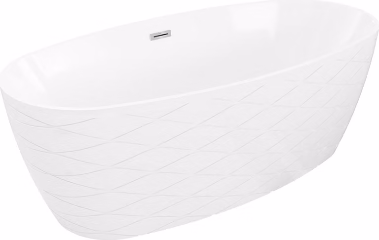 Mexen Olea vasca da bagno autoportante modello 170 x 80 cm, bianca, troppopieno cromo - 52821708000-01