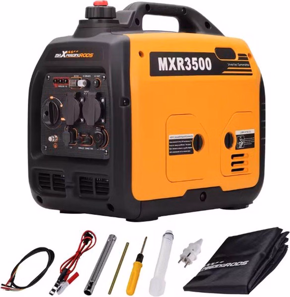 Generatore inverter silenzioso da 3300 W, a benzina, a 4 tempi, con prese USB e prese da 230V