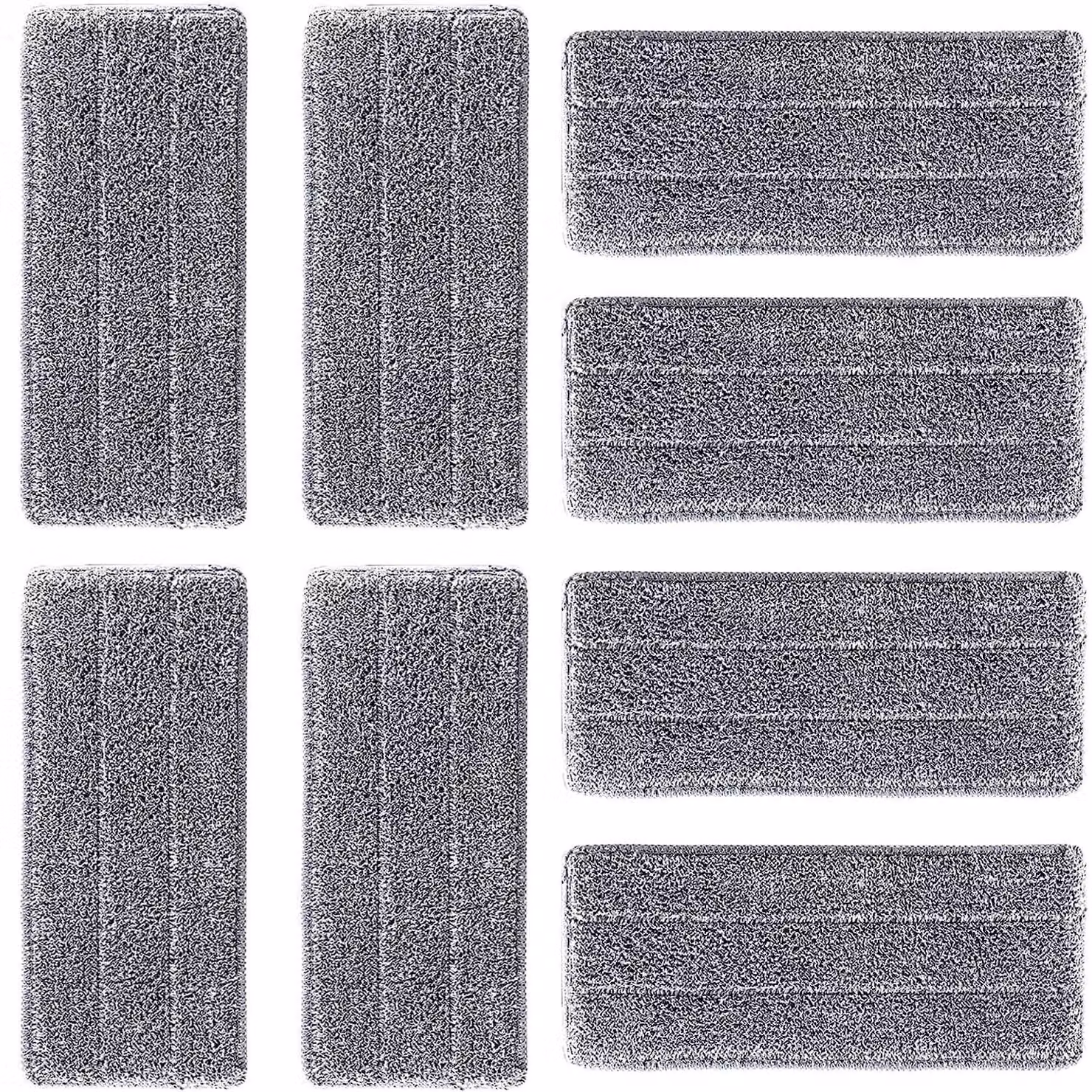 Sostituzioni per mop, in microfibra, 8 pezzi, 32x12 cm, grigio