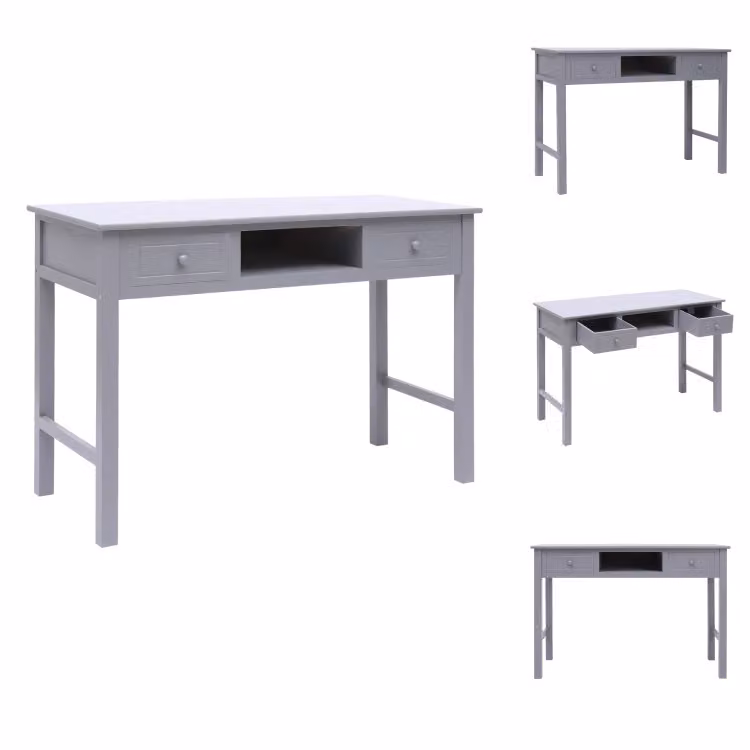 vidaXL Scrivania grigio 110×45×76 cm legno - Scrivanie