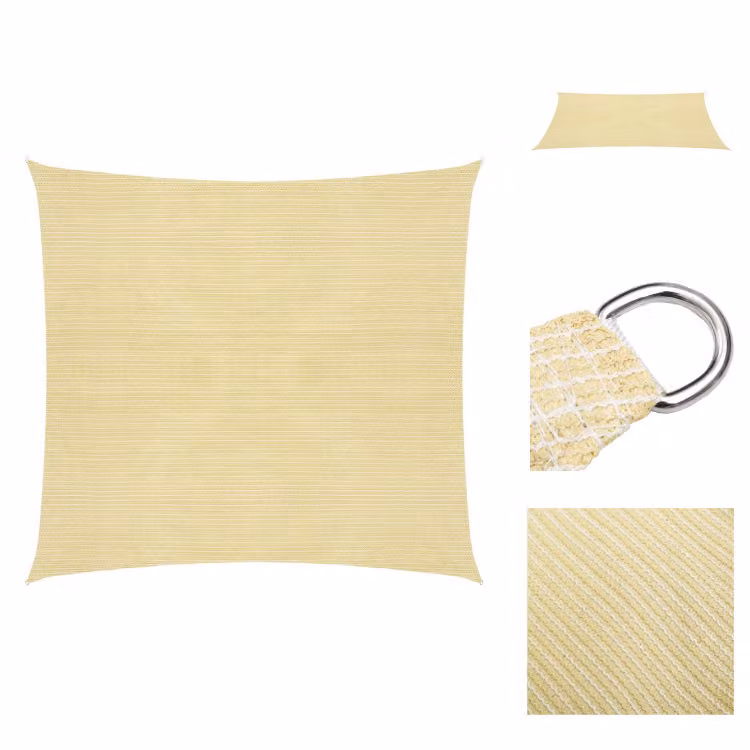 vidaXL Tenda 160 g/m² Beige 3x3 m HDPE - Ombrelloni e tende da sole