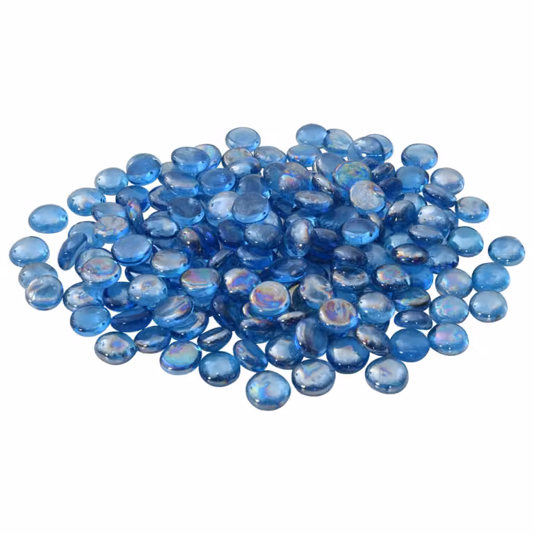 Nugget di vetro tondi vidaXL Blu cobalto chiaro, 17-19 mm
