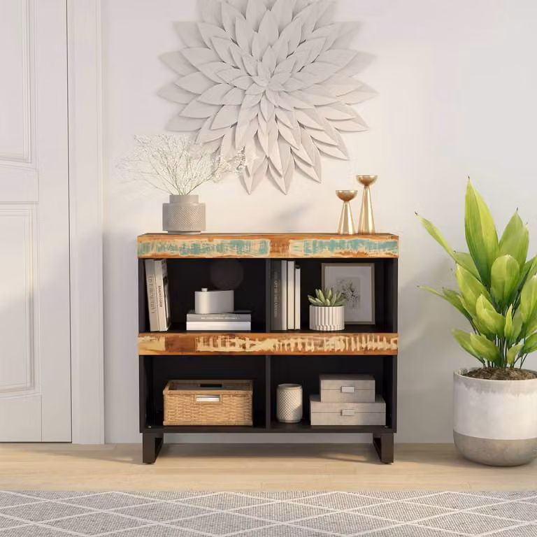 Credenza in legno massello di recupero vidaXL stile industrial marrone L: 85 cm, P: 33 cm, H: 75 cm