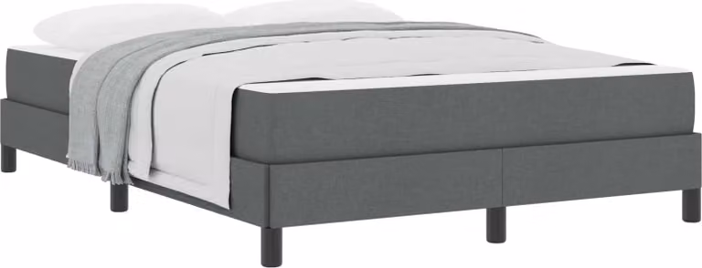 Letto a molle con materasso Grigio scuro 160 x 200 cm Tessuto