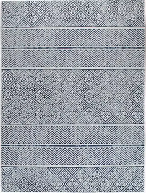 Tappeto Ostenza blu per interni ed esterni, stile scandinavo, L: 150 cm, P: 80 cm
