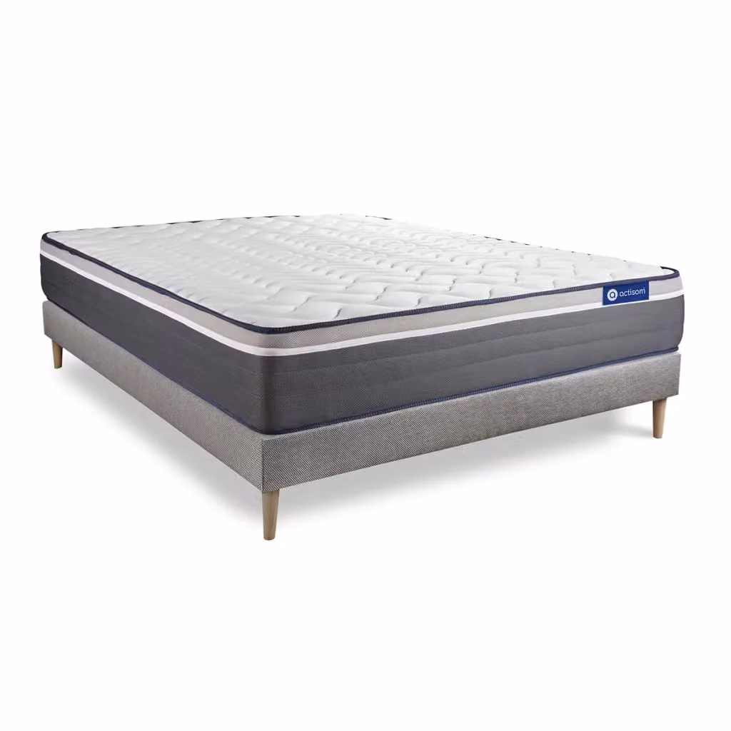 Kit rete e materasso Actimemo Plus Actisom in memory foam bianco L: 130 cm, P: 210 cm, H: 26 cm – 2