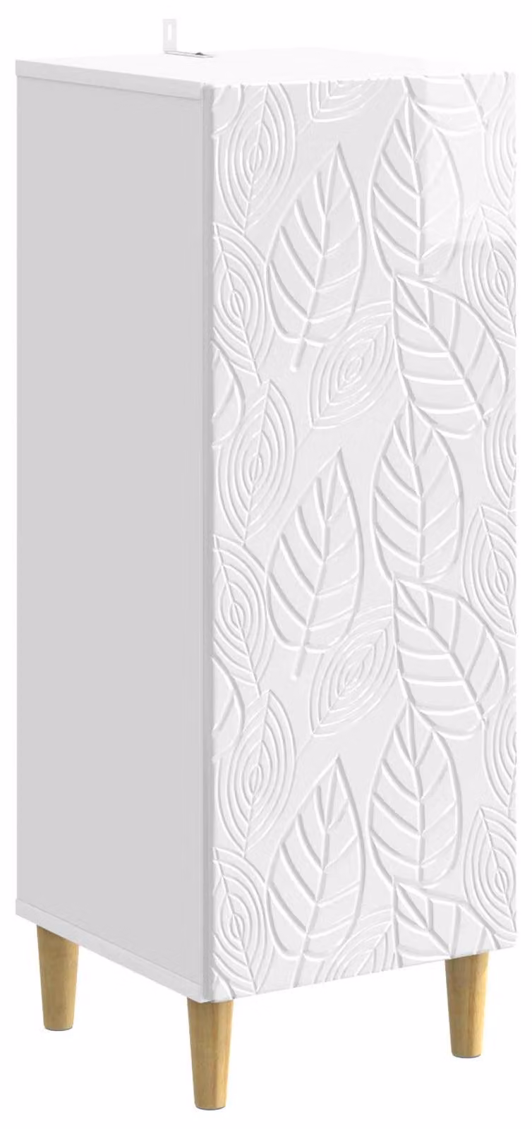Credenza Bianco Lucido 33 x 34,5 x 90 cm Legno ingegnerizzato