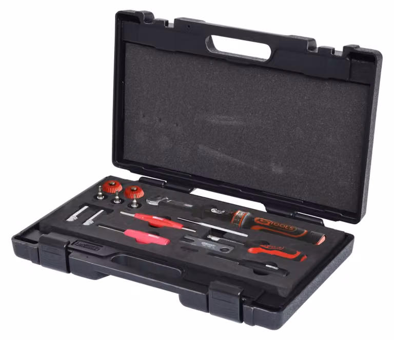 KS TOOLS Set di attrezzi TPMS / TPKS per sistemi di monitoraggio della pressione dei pneumatici 13 pezzi - 100.1180
