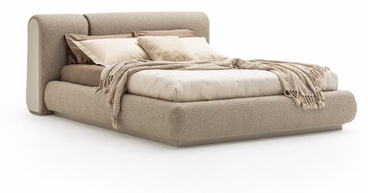 Schlafzimmer Bett 180x200 Beige Modernes Design Möbel Doppelbett Polsterbett