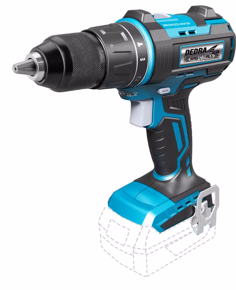 Trapano A Batteria, Avvitatore 18V, Dedra Sas+All Ded7142 50Nm, 13Mm Con Percussione, Brushless