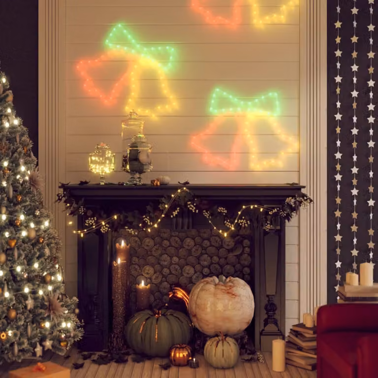 Set di 3 Figure Natalizie a forma di Campana vidaXL con 72 LED Multicolore, H: 56 cm, L: 50 cm