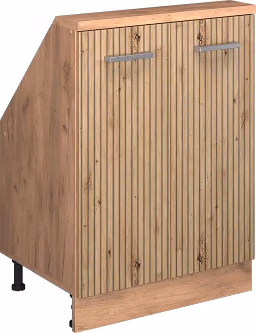 Mobile cucina sottotetto Vicco R-Line Rovere artigianale 60 cm con 2 porte, Model 58263