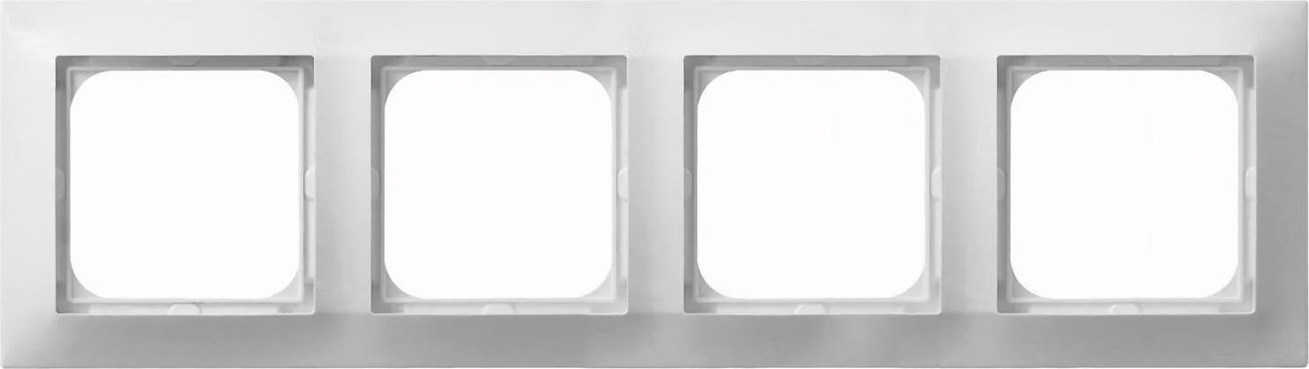 Impressione con cornice quadrupla bianca