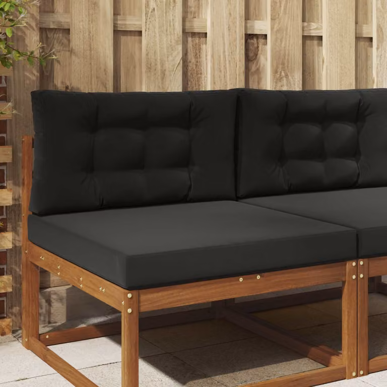 Cuscino per divano da esterno vidaXL in poliestere nero 80 x 80 cm