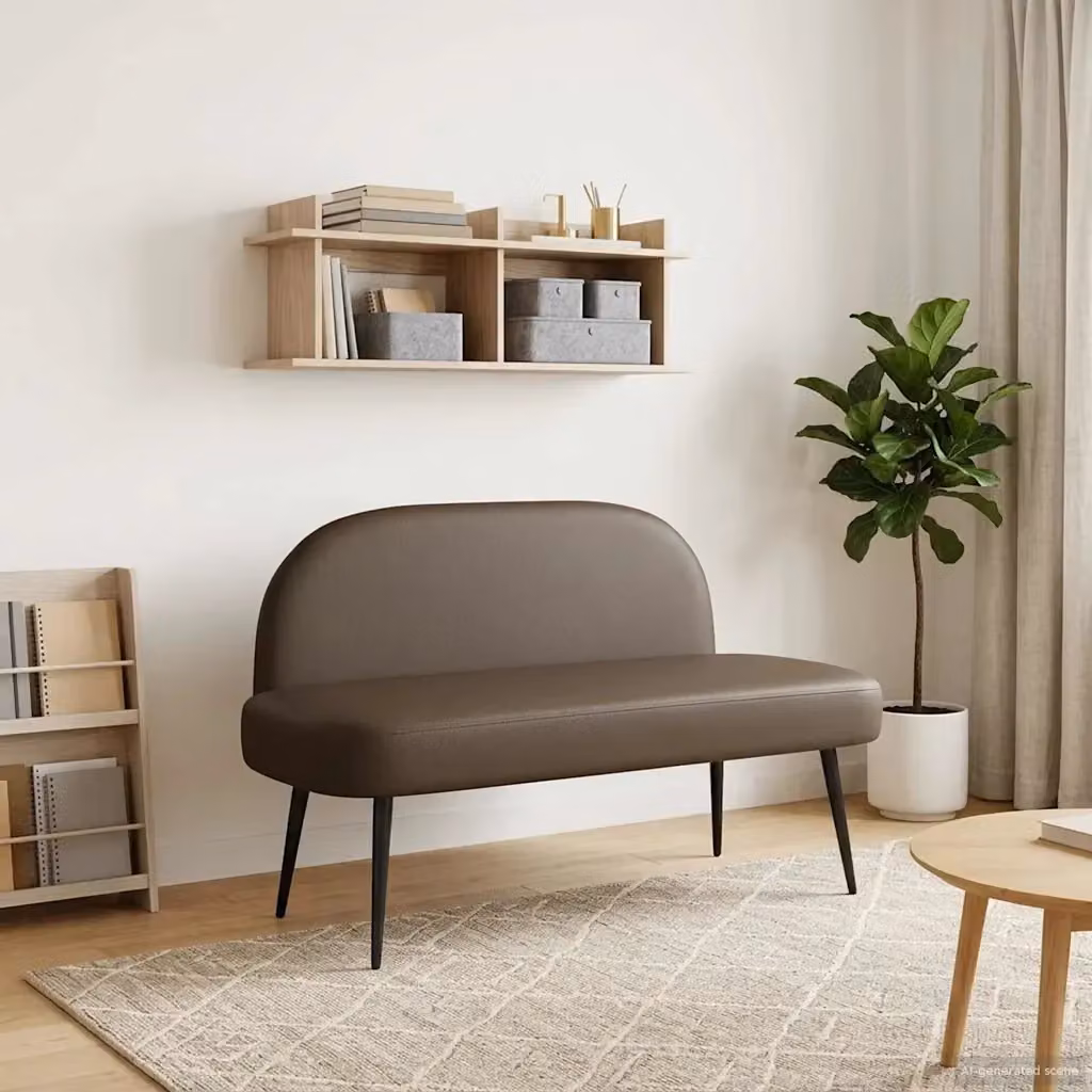 Panchina imbottita con schienale DESIGN IN Grigio L: 110 cm, P: 60 cm, H: 76 cm – 2