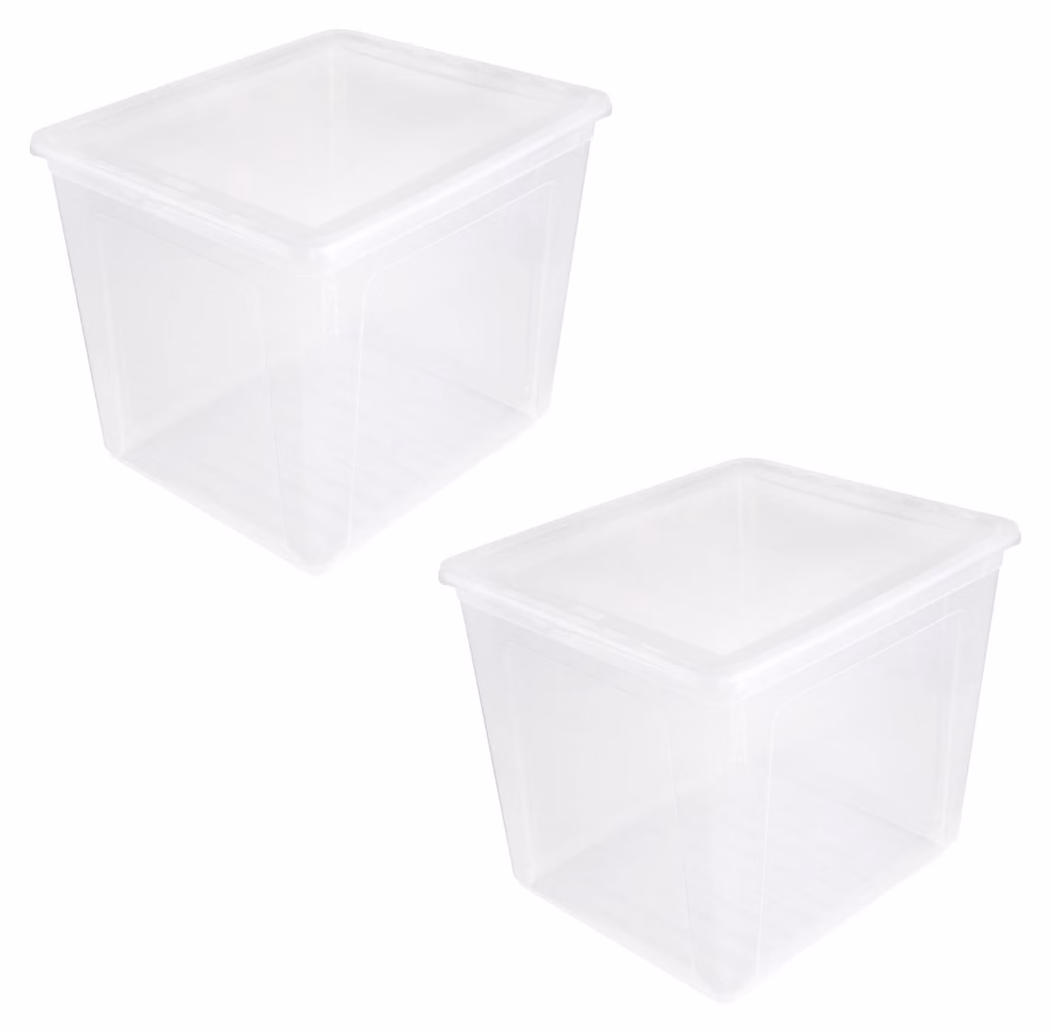 Contenitore portaoggetti keeeper bea, 2 pezzi, con sistema Air Control, 59 x 39 x 18 cm, 30 litri, trasparente