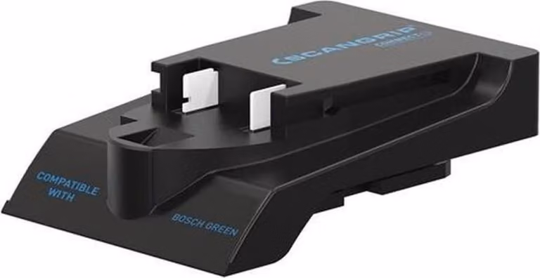 Scangrip Adattatore con sistema di sicurezza per batterie da 18/20 V Compatibile con Bosch Green