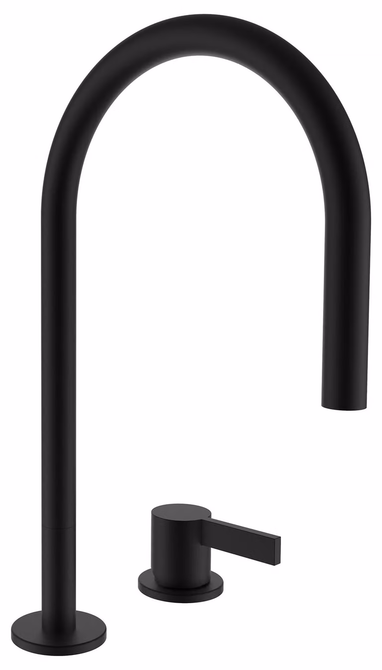 LAUFEN Kartell Mitigeur de lavabo 2 trous, bec pivotant, sans vidage, saillie 166 mm, H3113320812201, H3113320812201