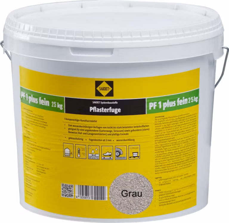 SAKRET Pflasterfugenmörtel PF1 Plus FEIN Grau 25kg