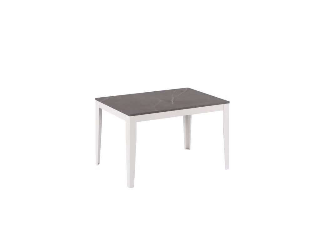 Tavolo Allungabile Rettangolare IPERBRIKO con Piano in Composito Antracite Opaco e Struttura in Metallo Bianco – 2