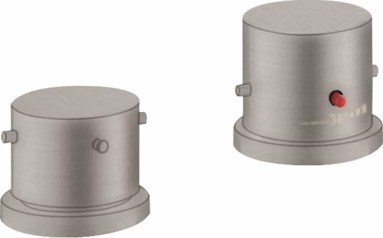 hansgrohe AXOR Starck Thermostat de jante de baignoire 2 trous DN15, 10480800, 10480800