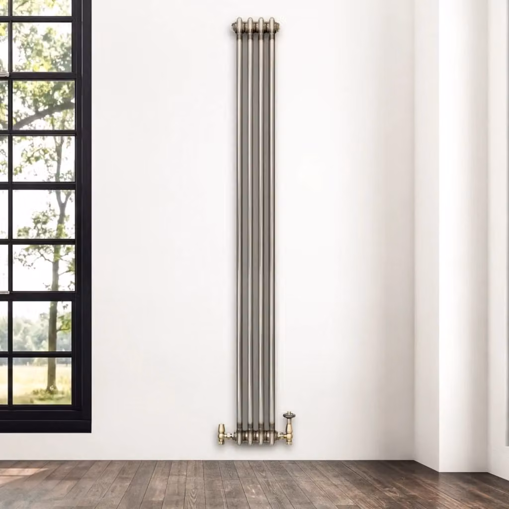 Radiatore verticale a 2 colonne Monstershop in acciaio color argento H: 180 cm, L: 20 cm – 2