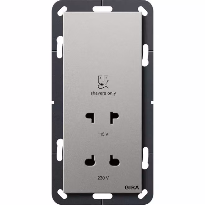 Presa per rasoio 115 - 230 V Sistema 55 Acciaio inossidabile (verniciato) 2820600