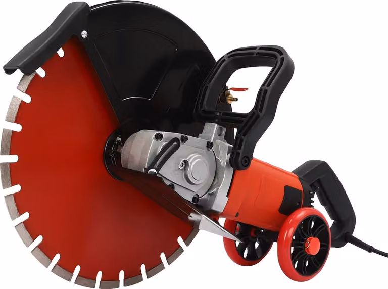 Troncatrice per calcestruzzo, motore da 4000W, protezione regolabile, colore rosso