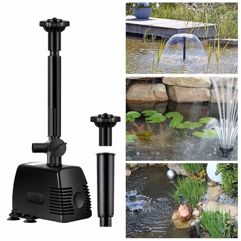 Yaobluesea, pompa per fontane da 800 litri/ora e 16W, ideale per stagni ornamentali