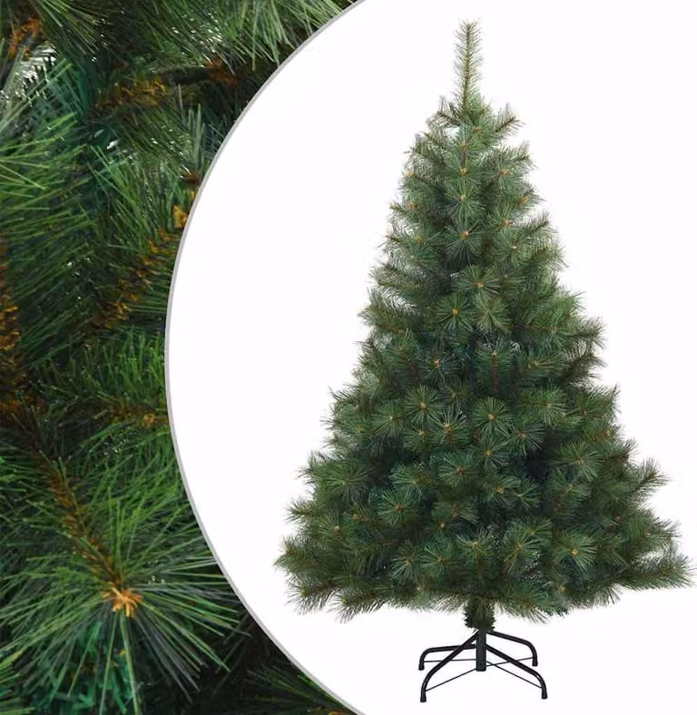 Albero di Natale Artificiale con Rami Pieghevoli Verde 120 cm
