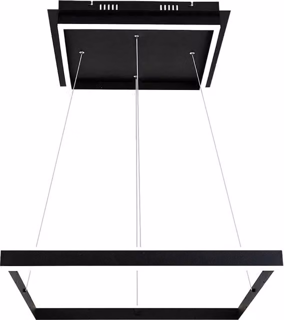 Lampada sospensione LED 60W nera opaca Quadro Rabalux