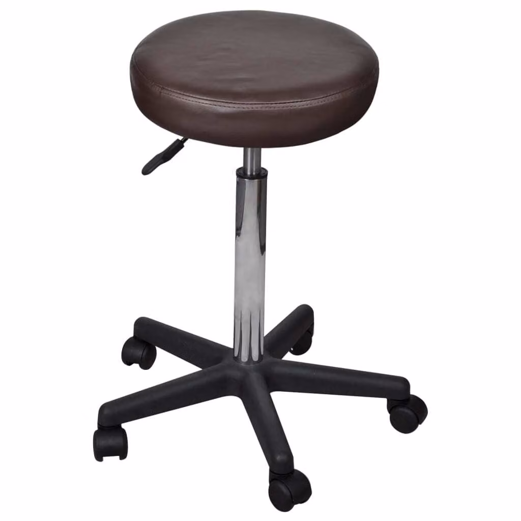 vidaXL Sgabelli da ufficio, 2 pezzi, marroni, 35,5 x 84 cm, ecopelle
