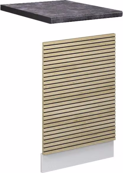 Pannello frontale Vicco Fame-Line in quercia e bianco con PL antracite, Larghezza: 45 cm – 1