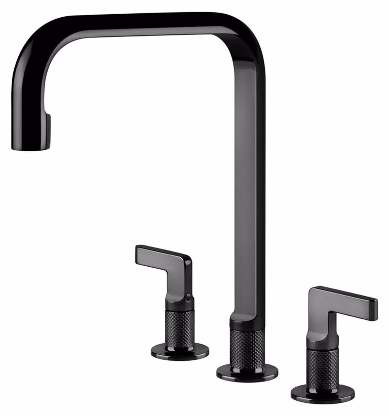 Gessi 58701, Comando a leva, Nero, Valvole a sfera, Doppie, 3/8", Angolo di rotazione 120°