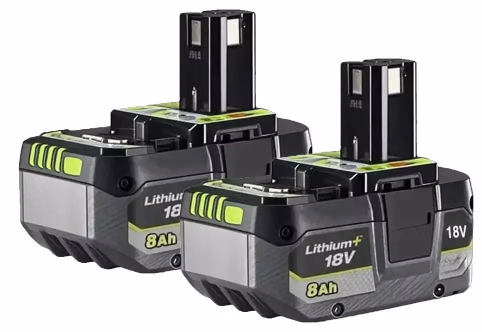 Batteria agli ioni di litio, capacità di 8000 mAh, compatibile con utensili da 18V, 2 batterie da 8,0 Ah