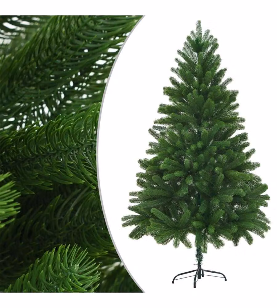 Set Albero Natale Artificiale con LED e Palline Verde 180 cm