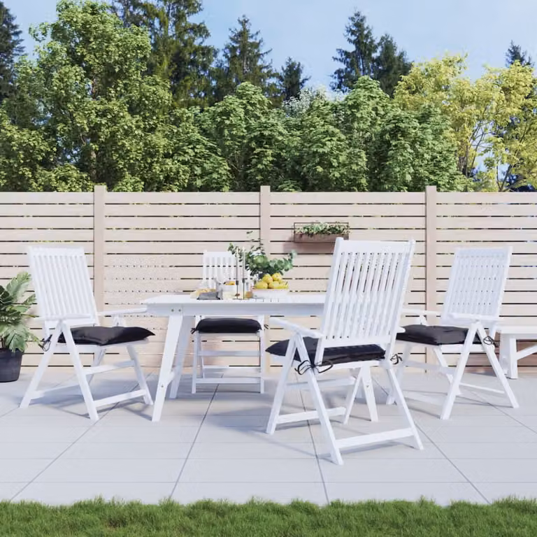 Set di 4 cuscini quadrati per sedia vidaXL in tessuto Oxford traspirante, colore antracite, L 50 x P 50 x H 7 cm