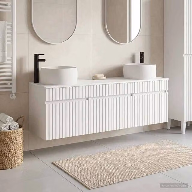 Set di Armadi da Bagno 3 pz Bianco 49 x 44,5 x 66 cm 3405767