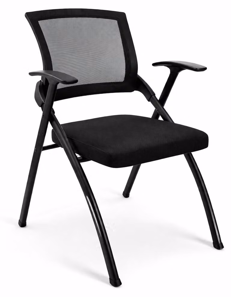 Moderna sedia da seminario con schienale in rete e braccioli ergonomici