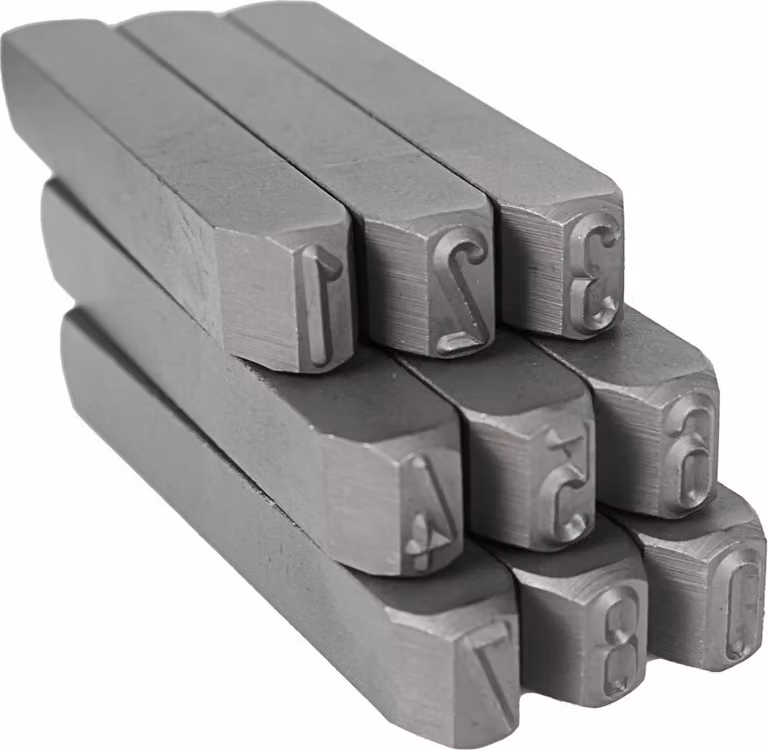 Set di timbri a mano Dönges affilati, 9 pezzi, numeri 0-9, altezza caratteri 6 mm
