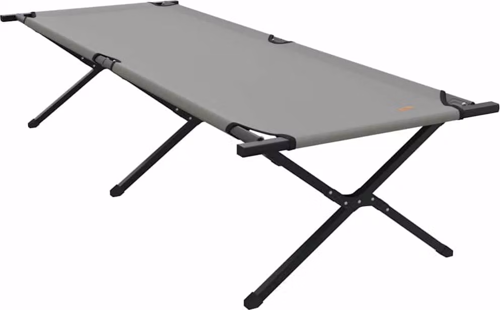 Letto da campeggio pieghevole Grigio 210 x 80 x 46 cm