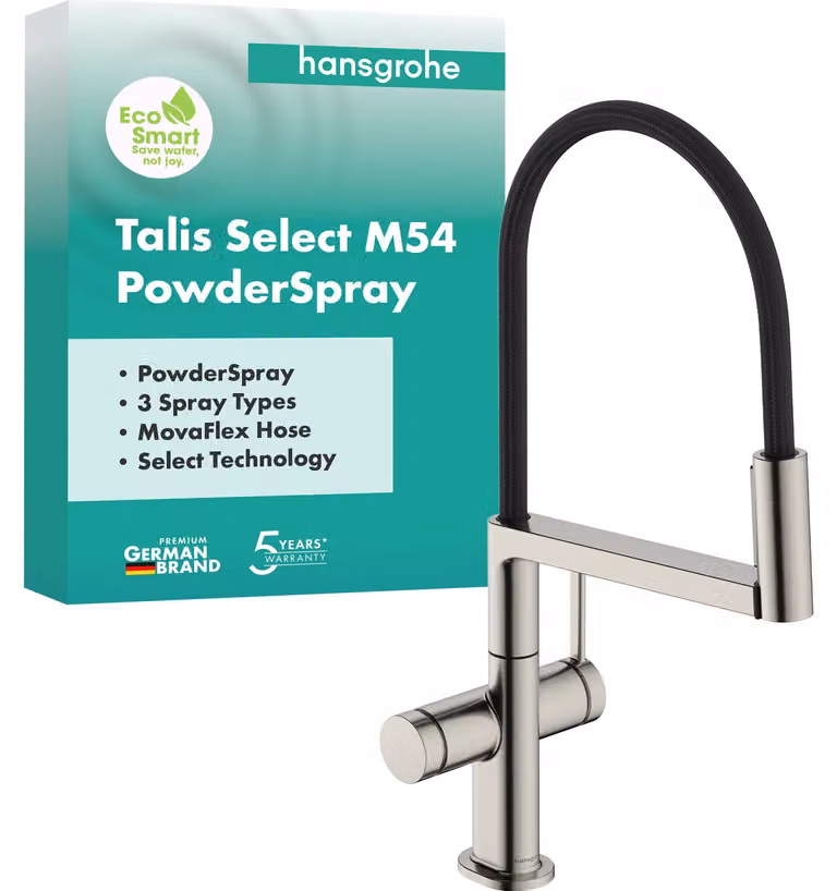 Hansgrohe HG Talis Select M 54 miscelatore a leva per lavabo in acciaio inox 72861800